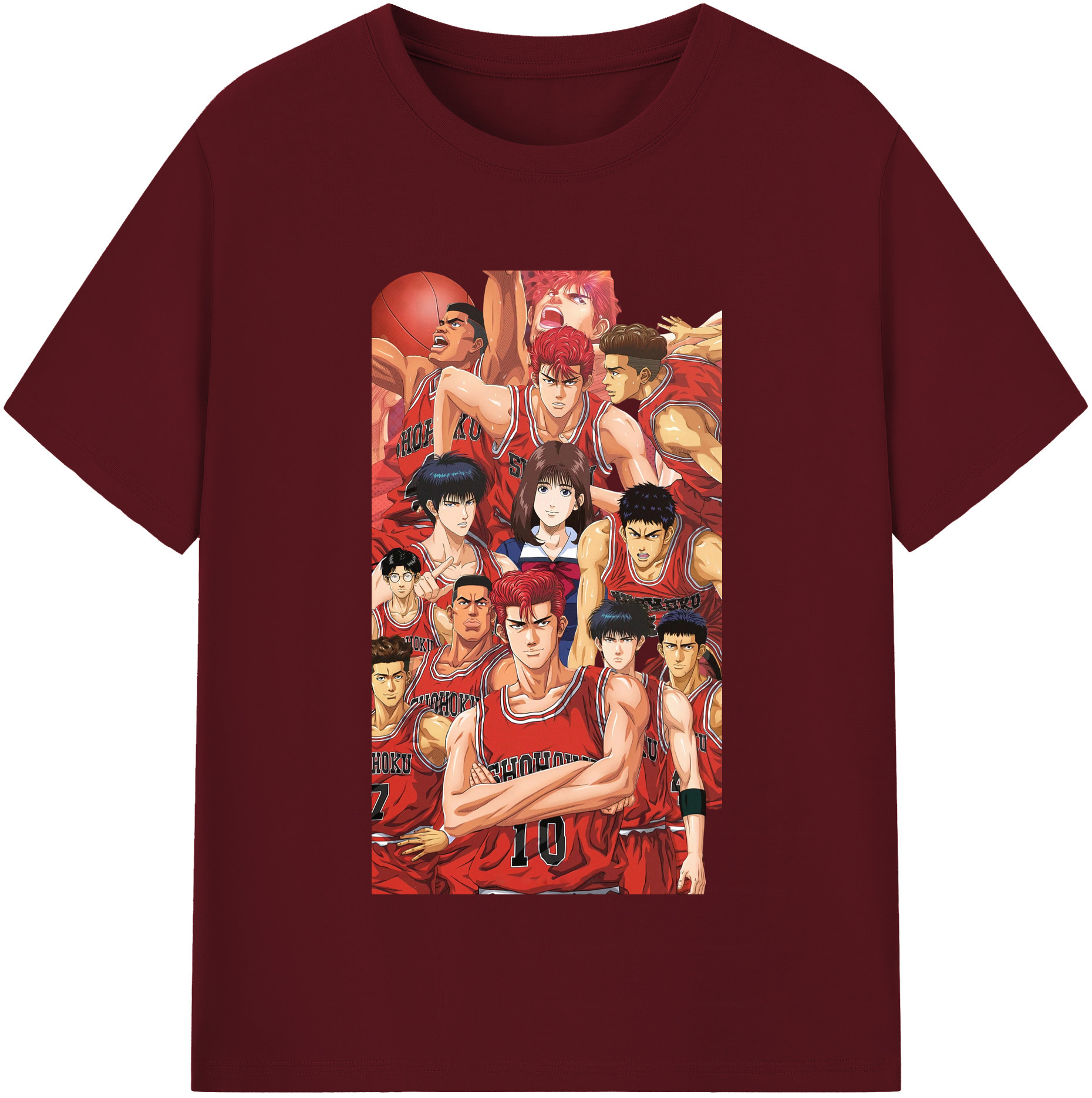 SLAM DUNK／スラムダンク 綿100％半袖Tシャツ（フロントプリント）